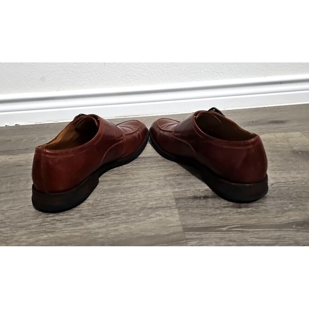 Johnston Murphy Dress Shoes Mens 10.5M Brown Leather Oxford Monk Strap Buckle - Picture 5 of 7